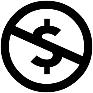 Icon für CC Lizenz: NC, nicht-kommerzielle Verwendung