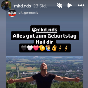 Screenshot einer Instagram-Story mit rechter Emoji-Symbolik